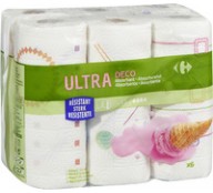 X6 Rouleaux Essuie-Tout 3 Plis Blanc Ultra Absorbant CRF