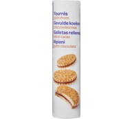 500G Biscuits Ronds Fourrés Au Chocolat PP Blanc